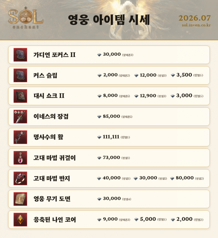 솔: 인챈트 SOL: enchant