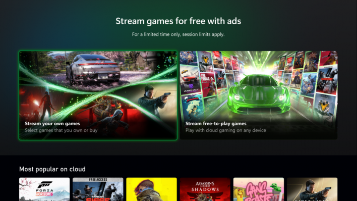 Xbox, 광고 기반 '무료' 게임 스트리밍 테스트 시작
