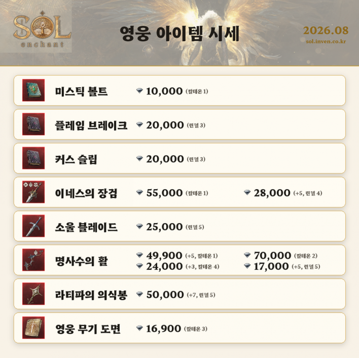 솔: 인챈트 SOL: enchant