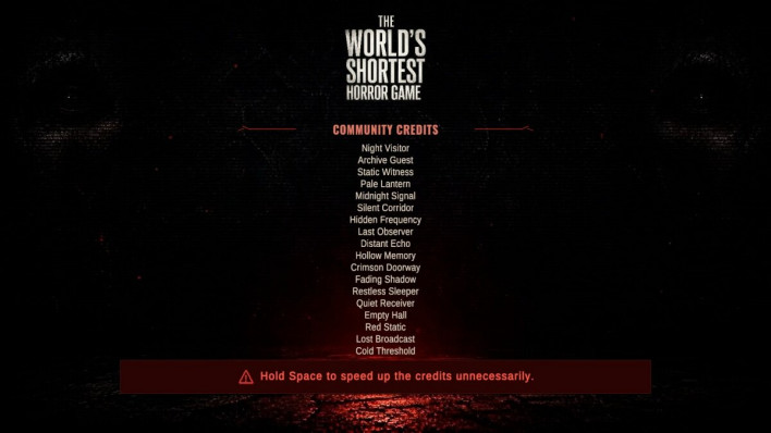 월즈 쇼티스트 호러 게임 The World's Shortest Horror Game