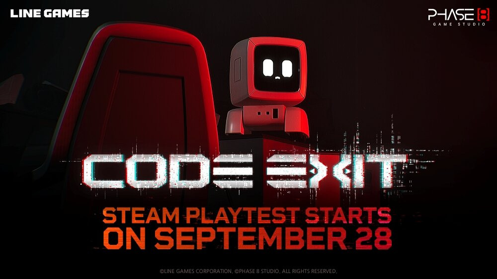 라인게임즈, CODE EXIT 스팀 테스트 시작