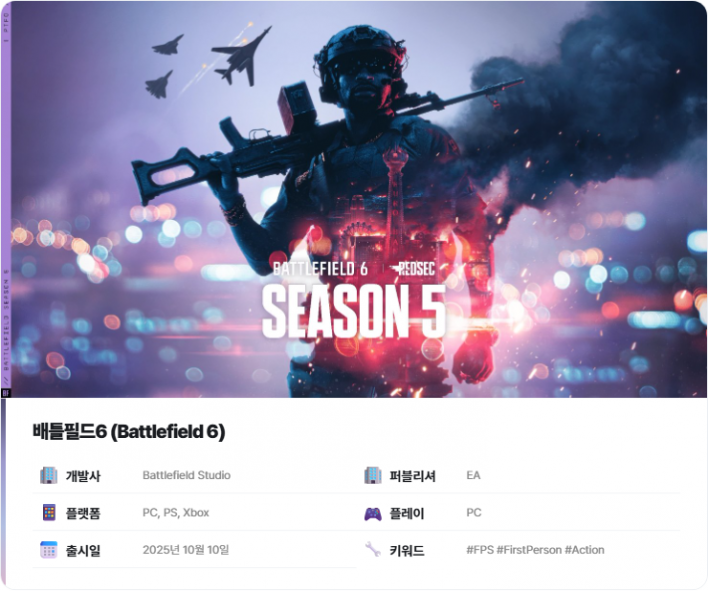 배틀필드6 BATTLEFIELD 6